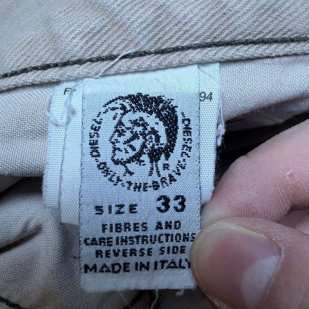 Vintage Diesel Saddle Jeans Men 32x31 Brown Loose Tapered Button Fly Y2K (Tag33) - Picture 7 of 12